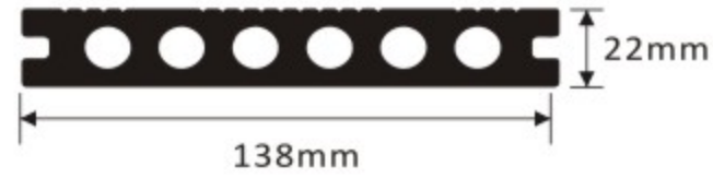 圓孔塑木地板LN-DK13822